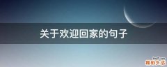 关于欢迎回家的句子