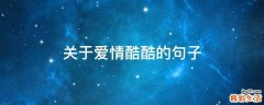 关于爱情酷酷的句子