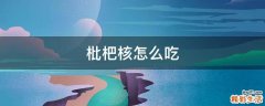 枇杷核怎么吃
