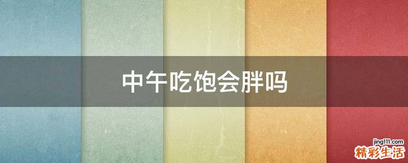 中午吃饱会胖吗