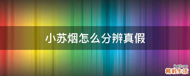 小苏烟怎么分辨真假