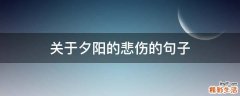 关于夕阳的悲伤的句子
