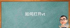 如何打开vt