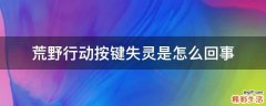 荒野行动按键失灵是怎么回事