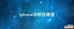 iphone诊断在哪里
