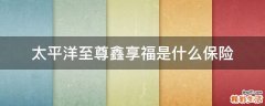 太平洋至尊鑫享福是什么保险