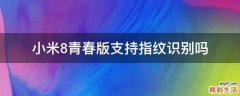 小米8青春版支持指纹识别吗