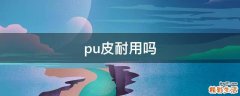 pu皮耐用吗