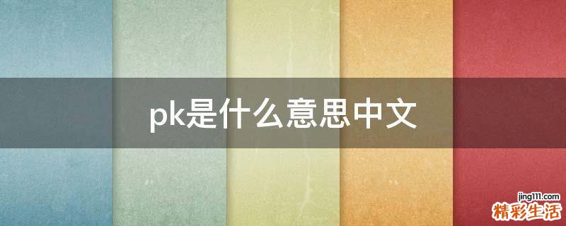 pk是什么意思中文