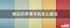 刚买的苹果手机怎么激活