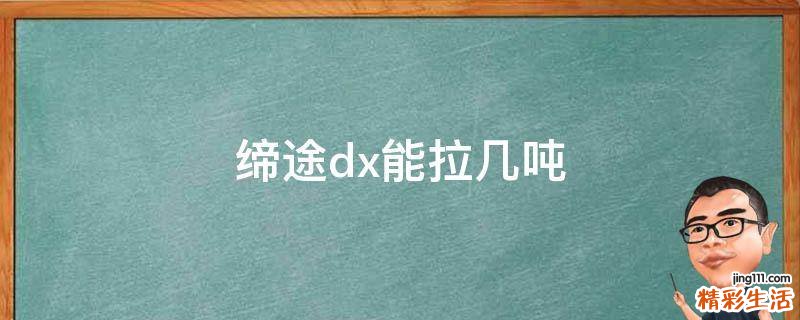 缔途dx能拉几吨