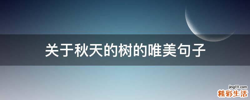 关于秋天的树的唯美句子