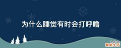 为什么睡觉有时会打呼噜