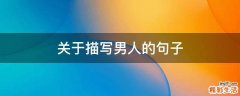 关于描写男人的句子