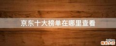 京东十大榜单在哪里查看