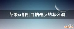苹果xr相机自拍是反的怎么调