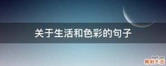 关于生活和色彩的句子