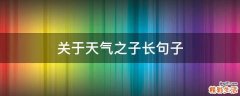 关于天气之子长句子
