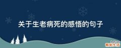 关于生老病死的感悟的句子