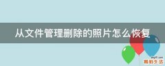 从文件管理删除的照片怎么恢复