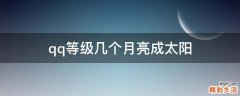 qq等级几个月亮成太阳