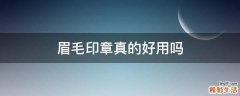 眉毛印章真的好用吗