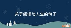 关于阅读与人生的句子