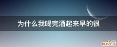 为什么我喝完酒起来早的很