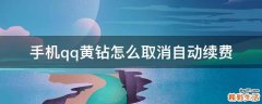 手机qq黄钻怎么取消自动续费