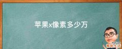 苹果x像素多少万