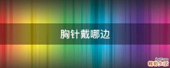 胸针戴哪边