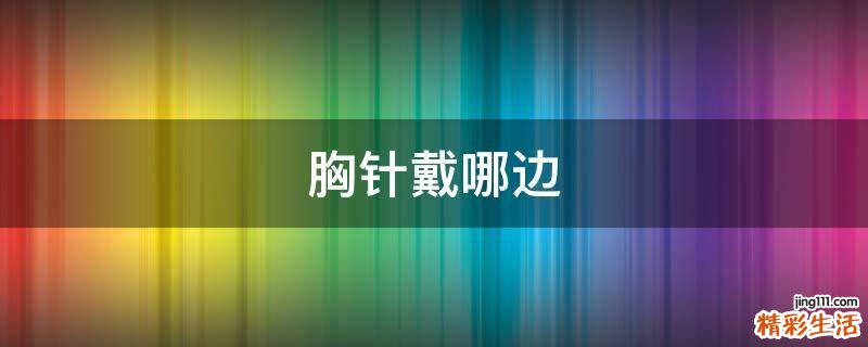 胸针戴哪边