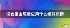 误食重金属后应用什么缓解病情