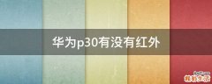 华为p30有没有红外