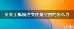 苹果手机描述文件是空白的怎么办