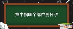 掐中指哪个部位测怀孕
