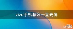 vivo手机怎么一直亮屏