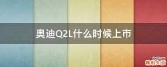 奥迪Q2L什么时候上市
