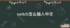 switch怎么输入中文