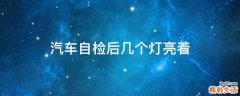 汽车自检后几个灯亮着
