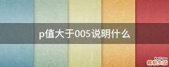 p值大于0.05说明什么