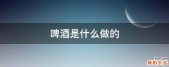 啤酒是什么做的
