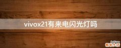 vivox21有来电闪光灯吗