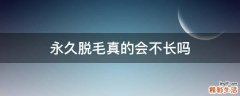 永久脱毛真的会不长吗