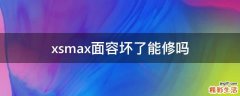 xsmax面容坏了能修吗