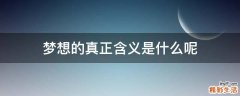梦想的真正含义是什么呢
