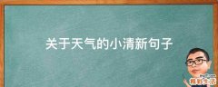 关于天气的小清新句子