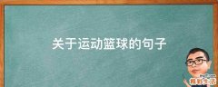 关于运动篮球的句子