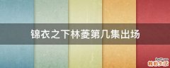 锦衣之下林菱第几集出场