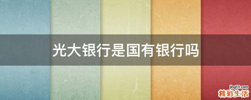 光大银行是国有银行吗